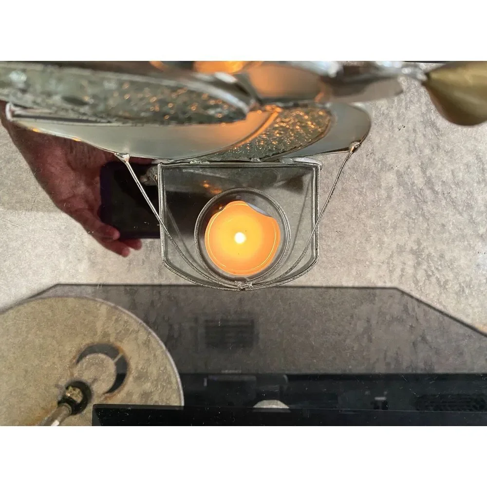 Angel & Trumpet Votive Glass Silver Plated Candle Holder International Silver Co